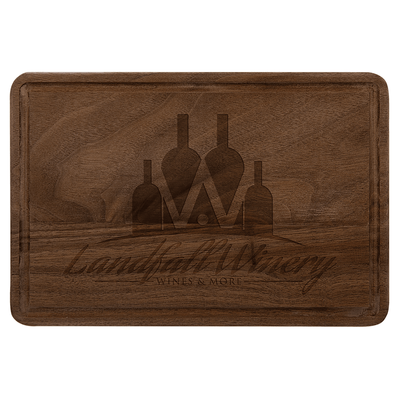 Walnut Cutting Board with Drip Ring