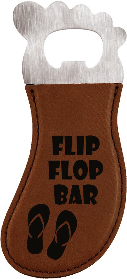 Leatherette Foot Shaped Bottle Opener with Magnet
