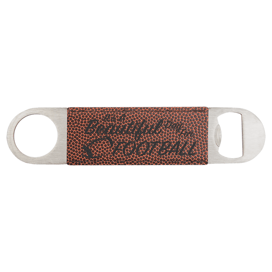 Football Leatherette Bottle Opener