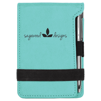 Leatherette Mini Notepad with Pen