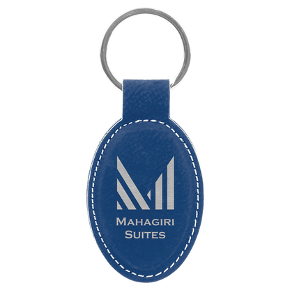 Leatherette Oval Keychain