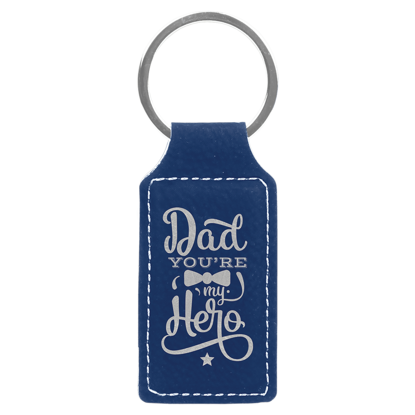 Leatherette Rectangle Keychain