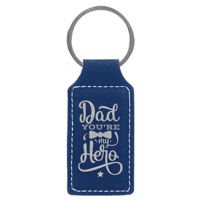 Leatherette Rectangle Keychain
