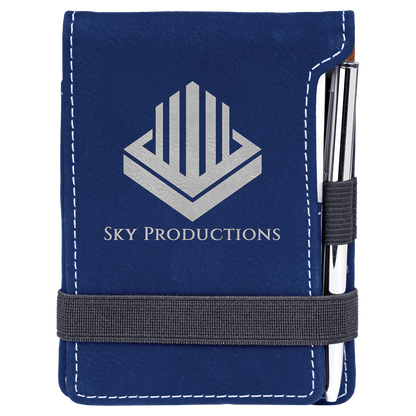 Leatherette Mini Notepad with Pen