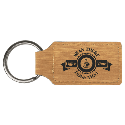 Leatherette Rectangle Keychain