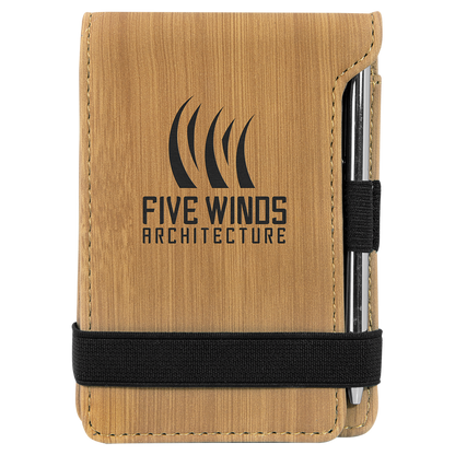 Leatherette Mini Notepad with Pen