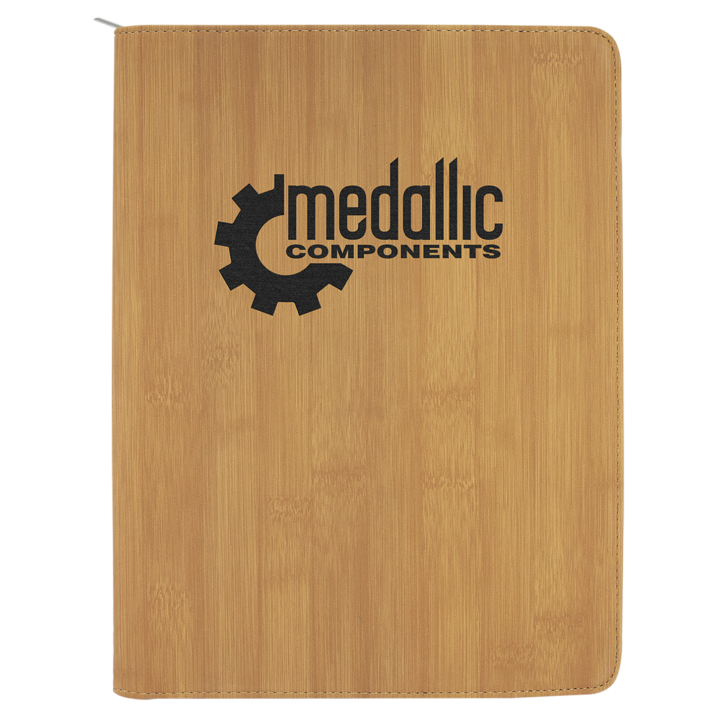 Leatherette Portfolio with Zipper Notepad