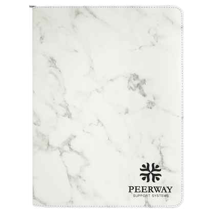 Leatherette Portfolio Notepad with Zipper