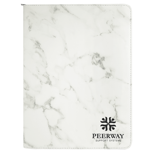 Leatherette Portfolio Notepad with Zipper