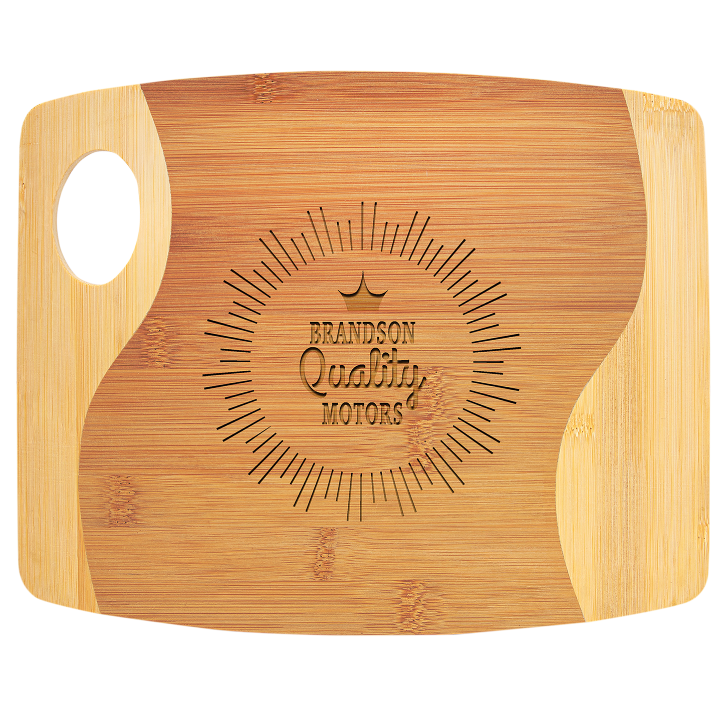 Bamboo Two Tone Cutting Board Handle