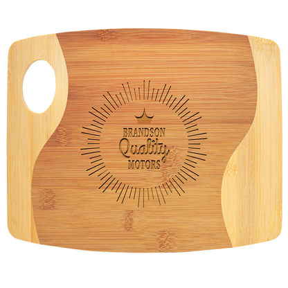 Bamboo Two Tone Cutting Board Handle