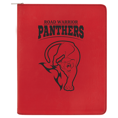 Leatherette Portfolio with Zipper Notepad