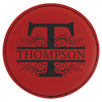 Round Leatherette Coaster