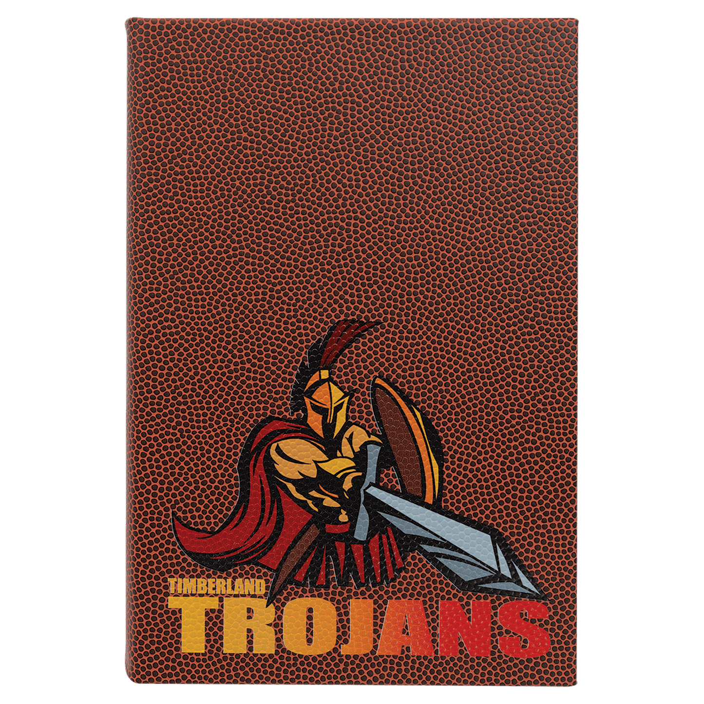 Football Leatherette Journal with Lined Notepad