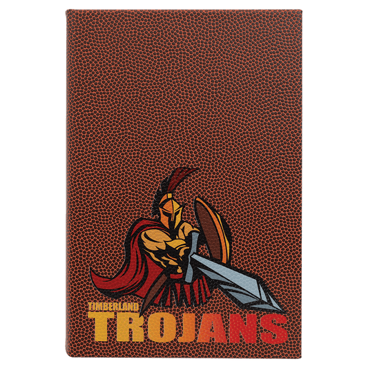 Football Leatherette Journal with Lined Notepad