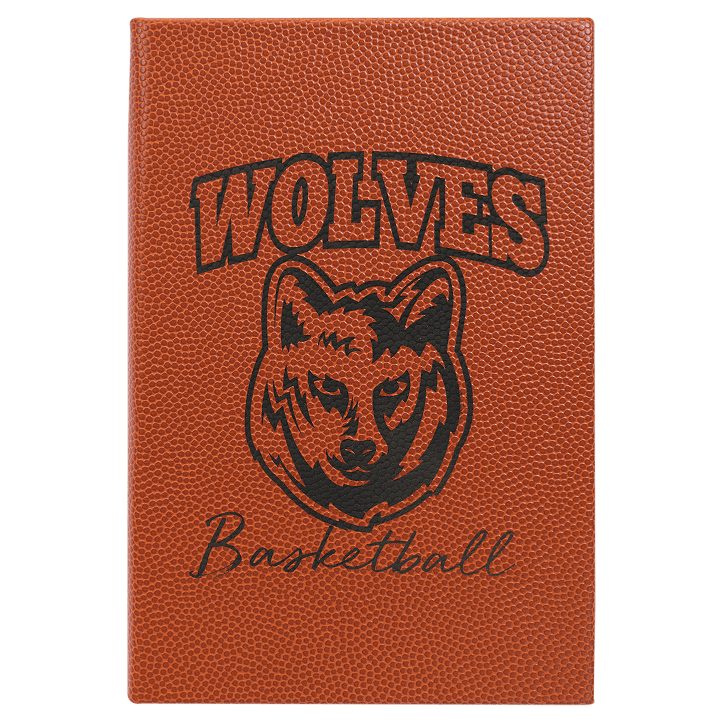Basketball Leatherette Journal with Lined Notepad