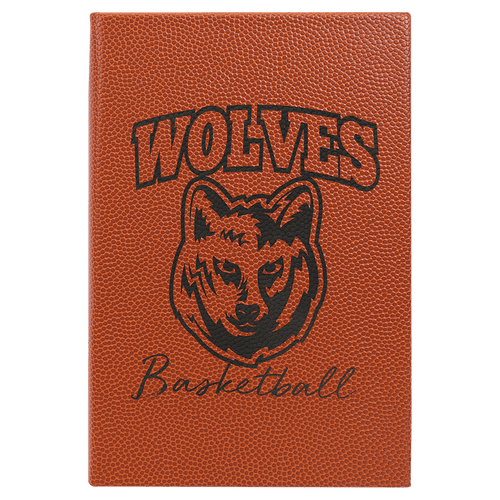 Basketball Leatherette Journal with Lined Notepad