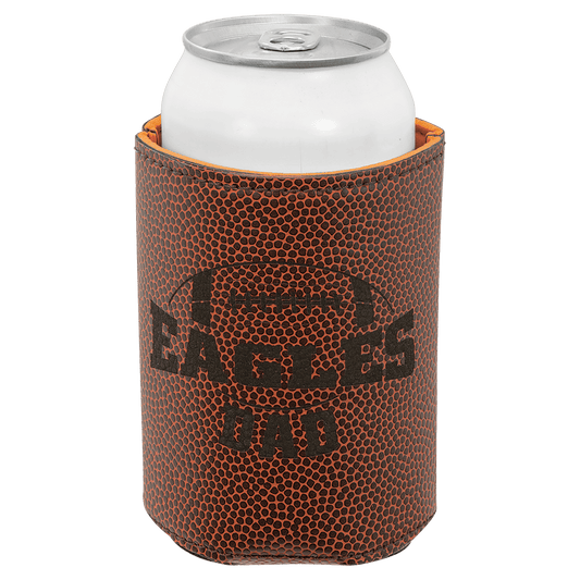 Football Leatherette Beverage Holder