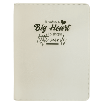 Leatherette Portfolio with Zipper Notepad