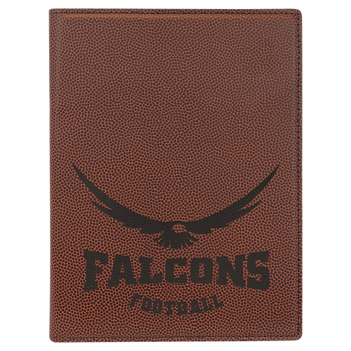 Football Leatherette Small Portfolio Notepad