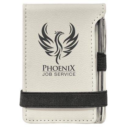 Leatherette Mini Notepad with Pen