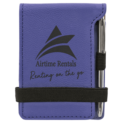Leatherette Mini Notepad with Pen