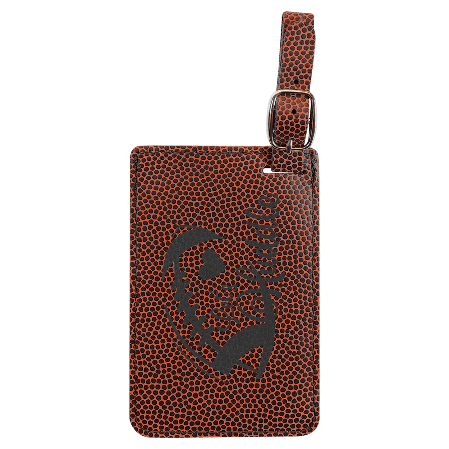 Football Leatherette Luggage Tag