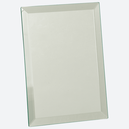 Clear Mirror Glass Plaque