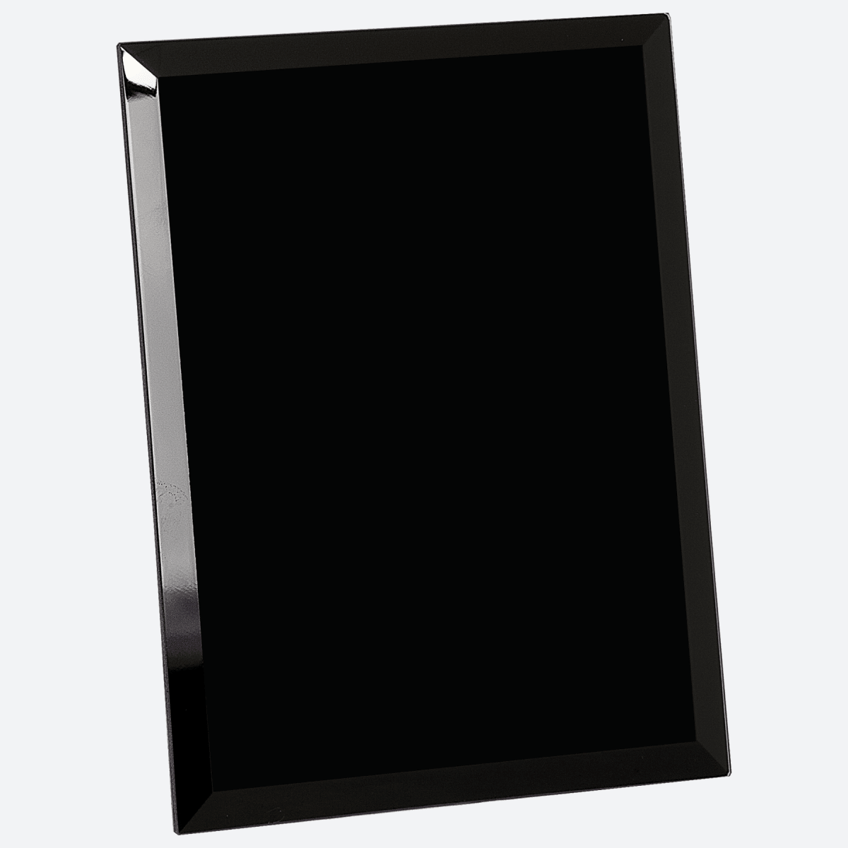 Black Glass Mirror Plaque