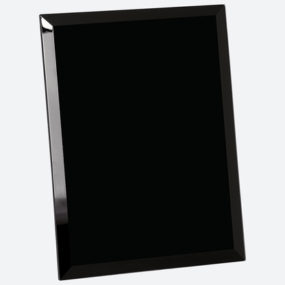 Black Glass Mirror Plaque