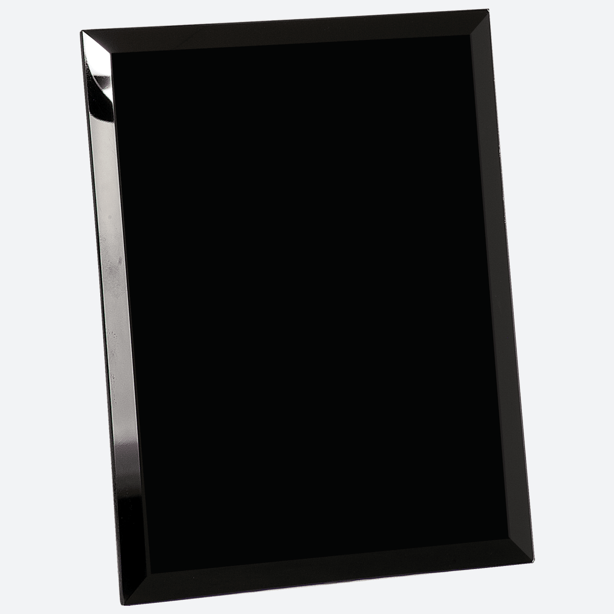 Black Glass Mirror Plaque