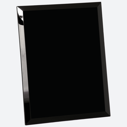 Black Glass Mirror Plaque