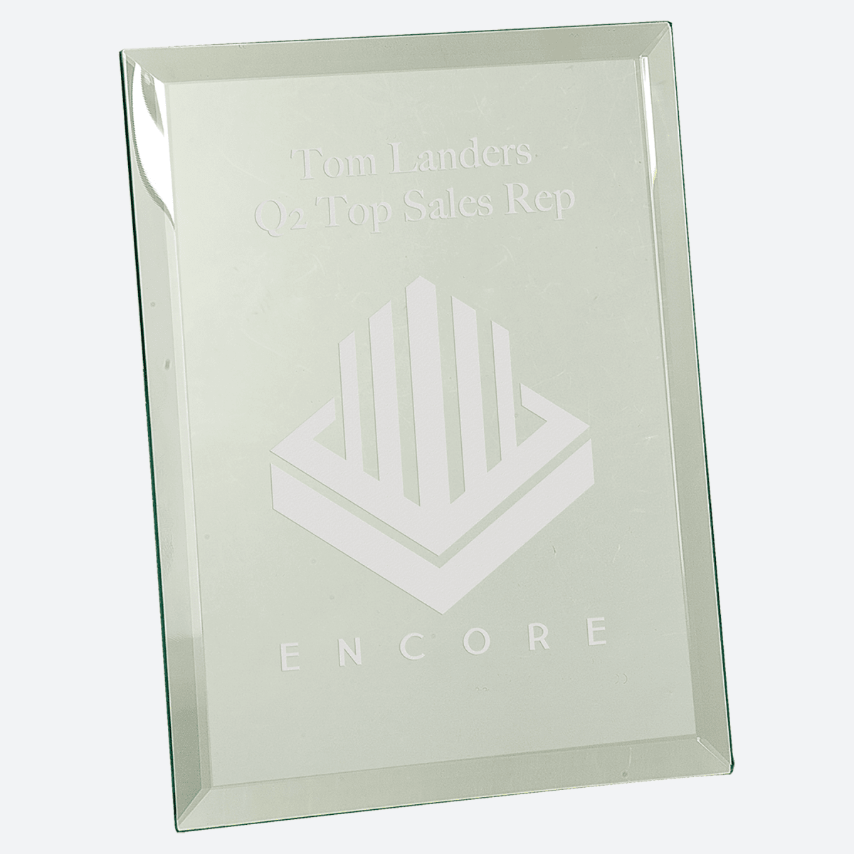 Clear Glass Mirror Plaque