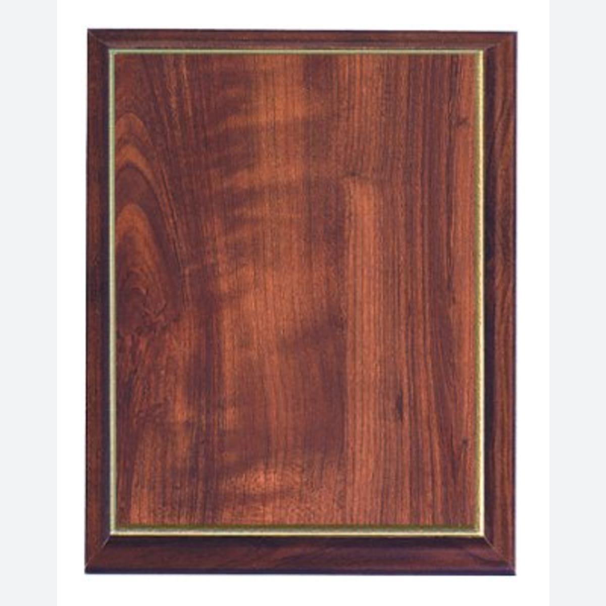 Cherry Finish Plaque with Gold Cove