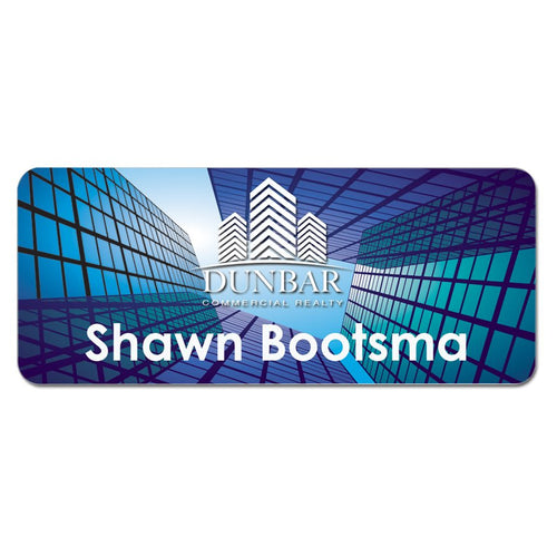 3" x 1.25" Full Color Aluminum Name Badge