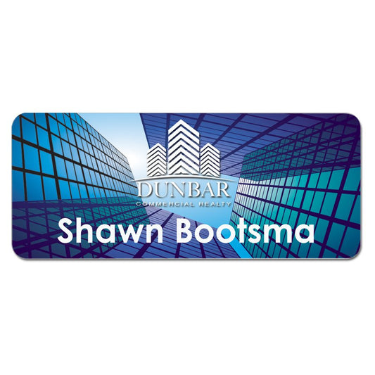 3" x 1.25" Full Color Aluminum Name Badge