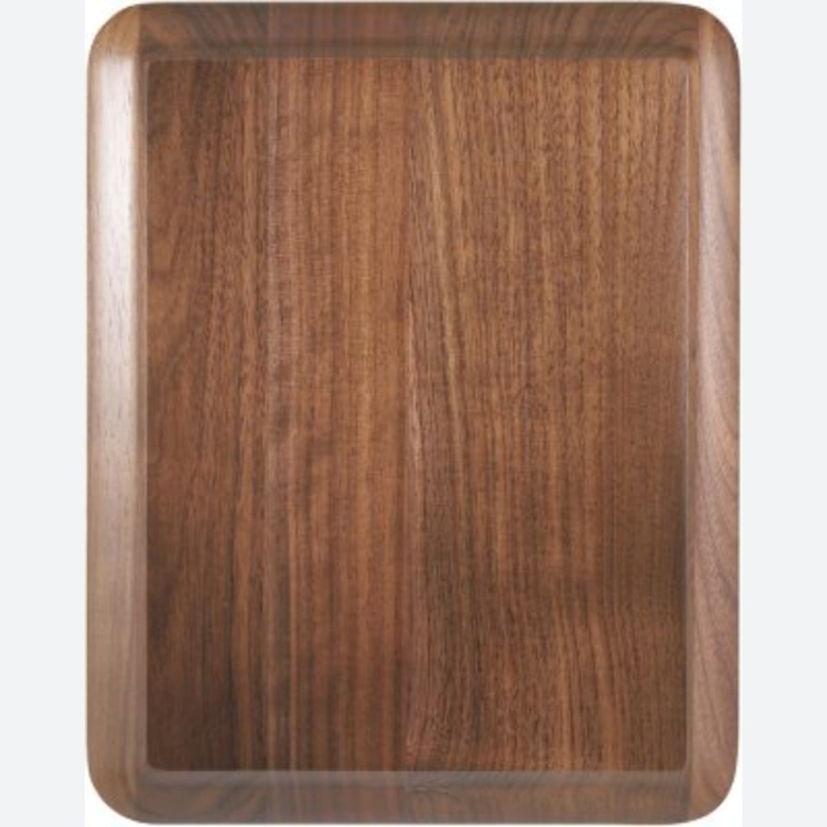 Round Corner Raised Face Genuine Walnut Plaque