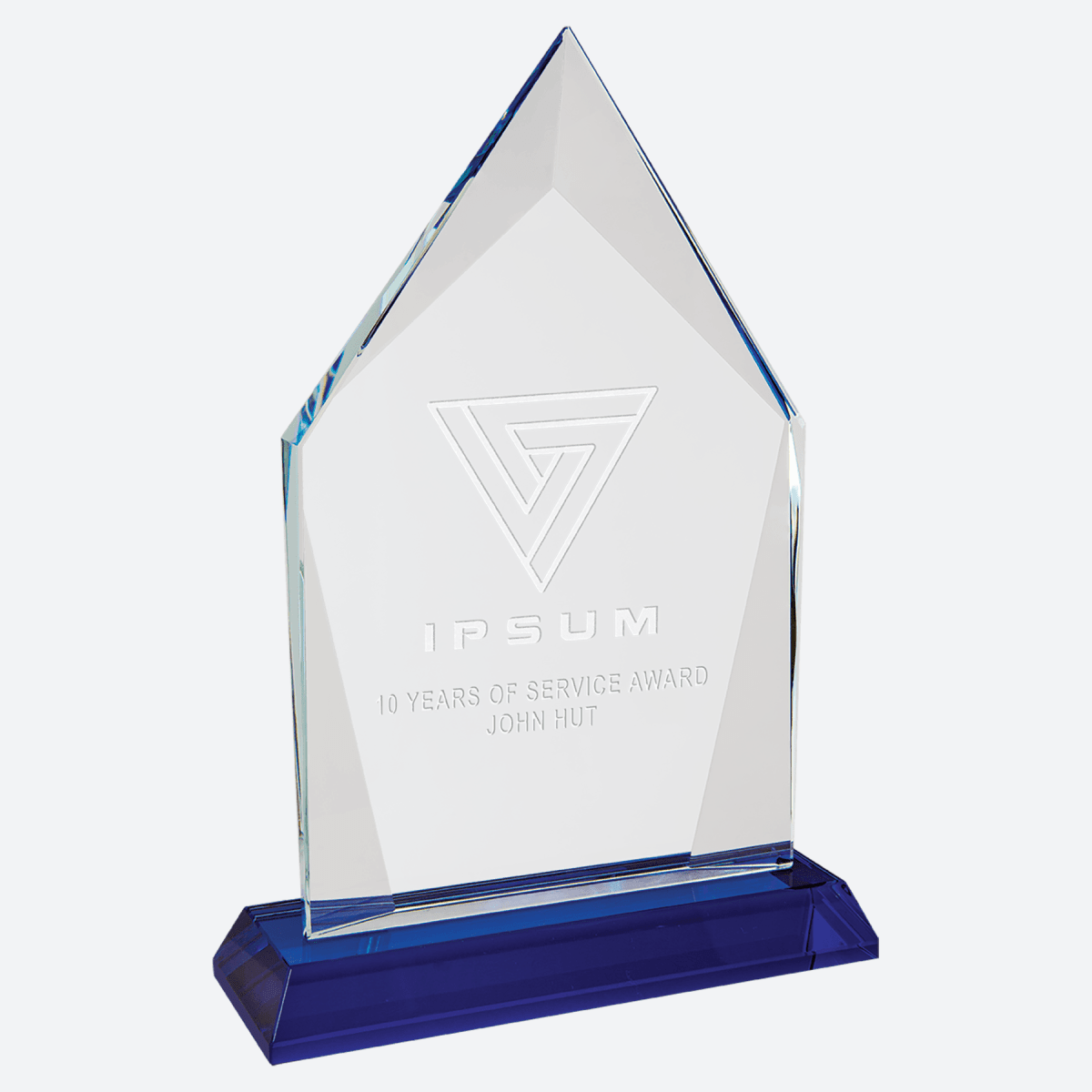 Diamond Halo Glass with Blue Base