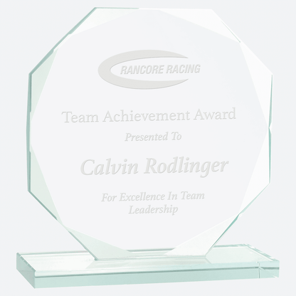 Octagon Jade Glass Award