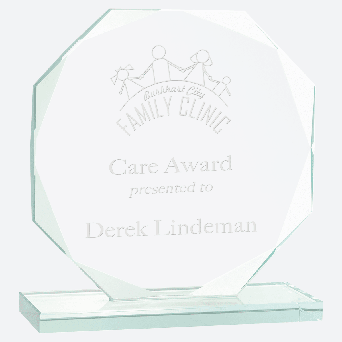 Octagon Jade Glass Award