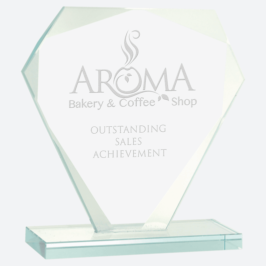 Cut Diamond Jade Glass Award