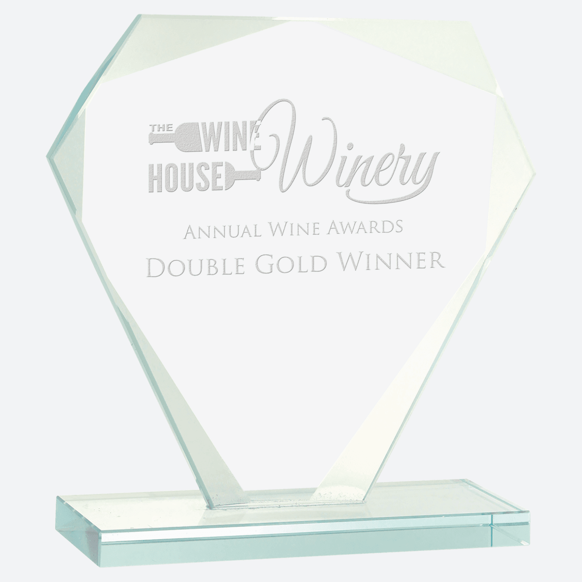 Cut Diamond Jade Glass Award