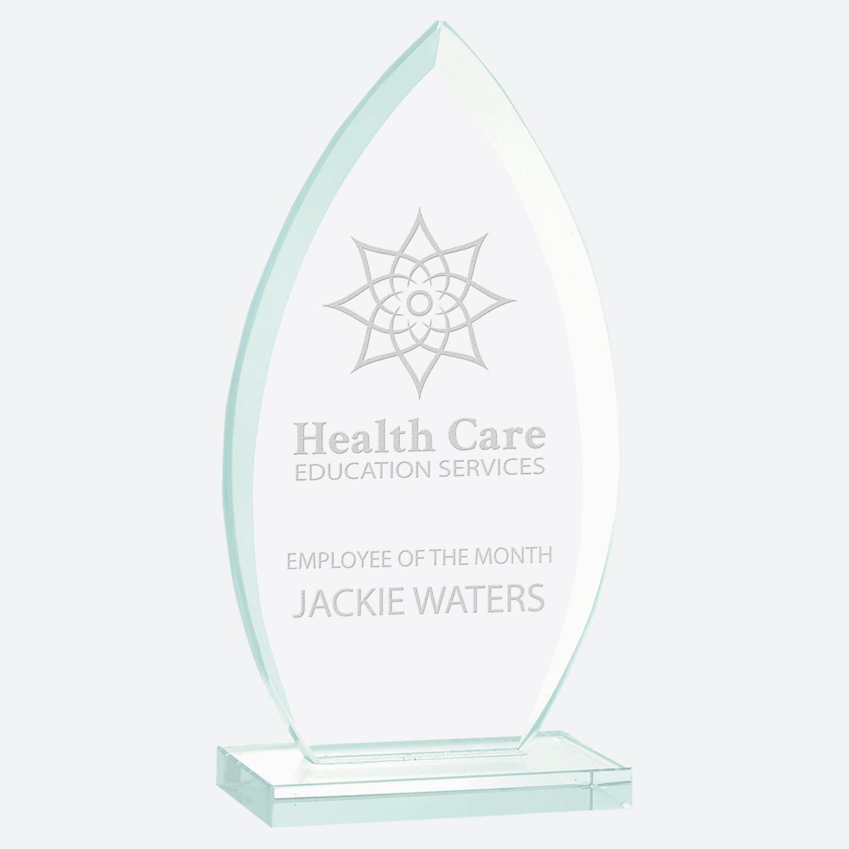 Oval Jade Glass Award