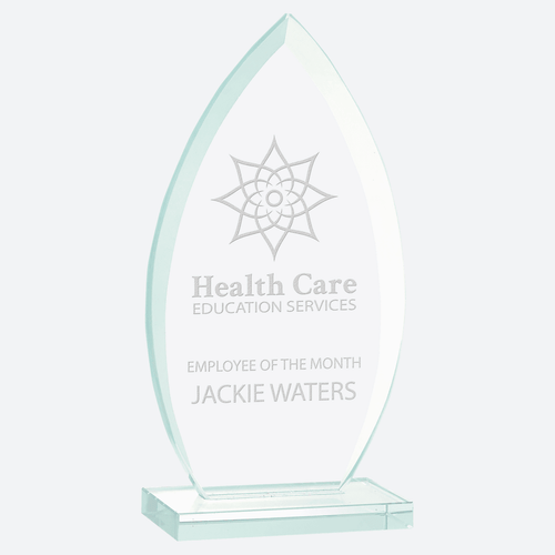 Oval Jade Glass Award