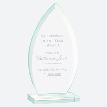 Oval Jade Glass Award