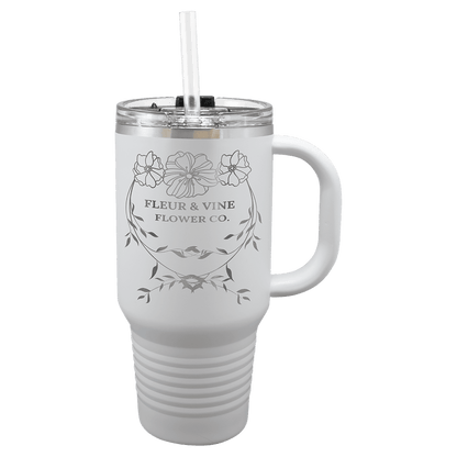 Polar Camel Travel Mug with Snap Lid and Straw
