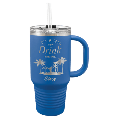 Polar Camel Travel Mug with Snap Lid and Straw