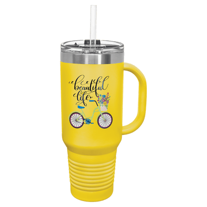 Polar Camel Travel Mug with Snap Lid and Straw