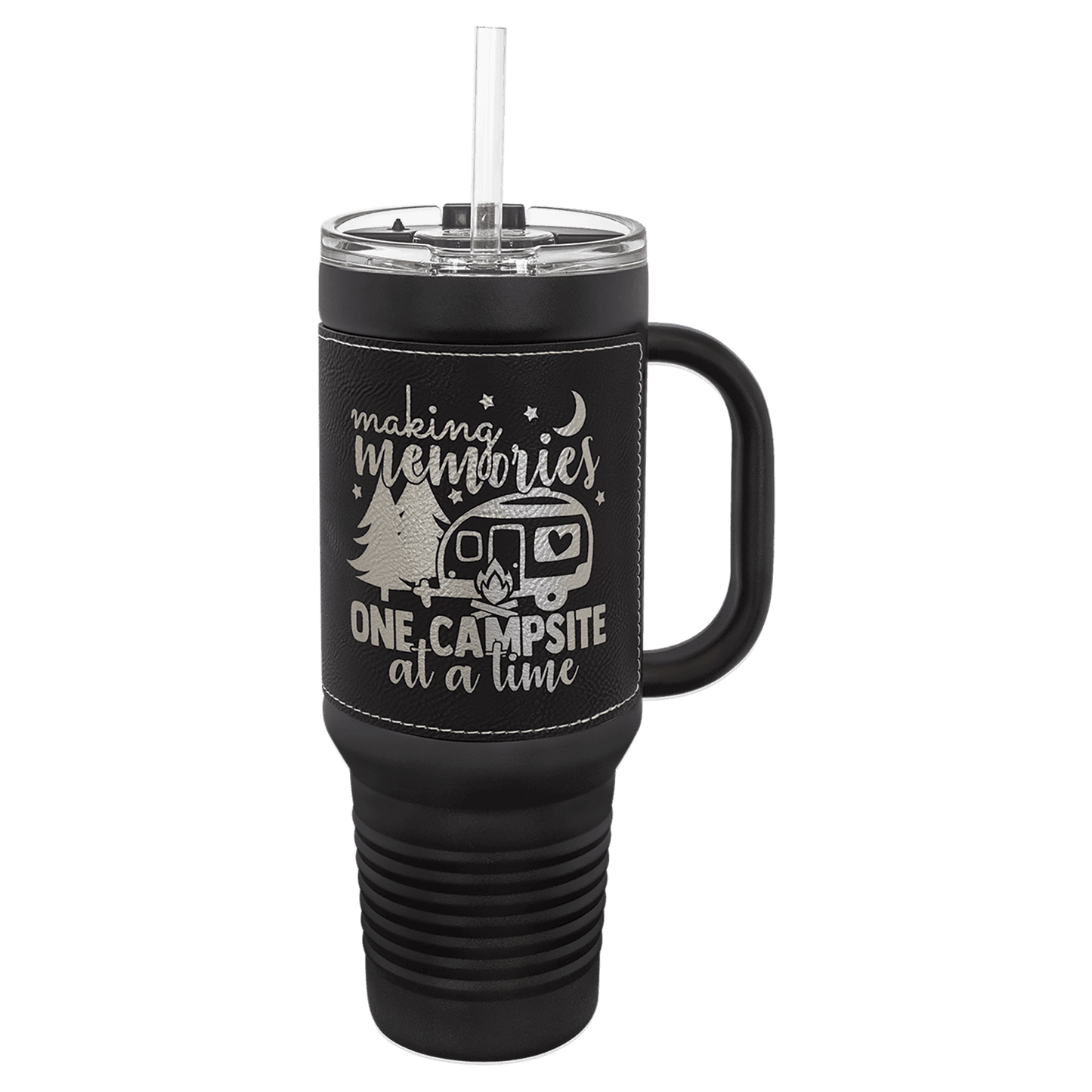Polar Camel Leatherette Travel Mug Handle and Straw