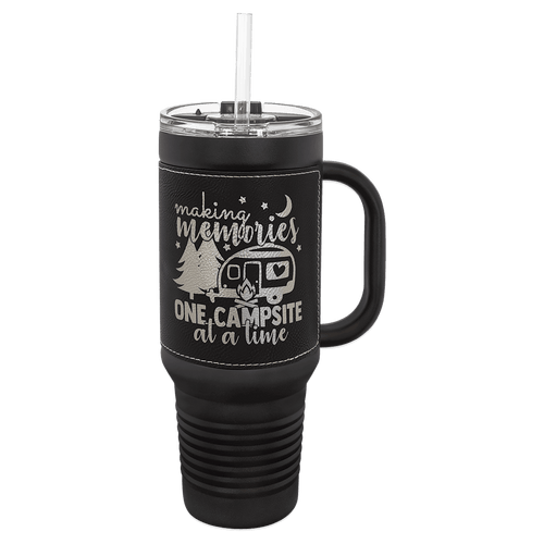 Polar Camel Leatherette Travel Mug Handle and Straw